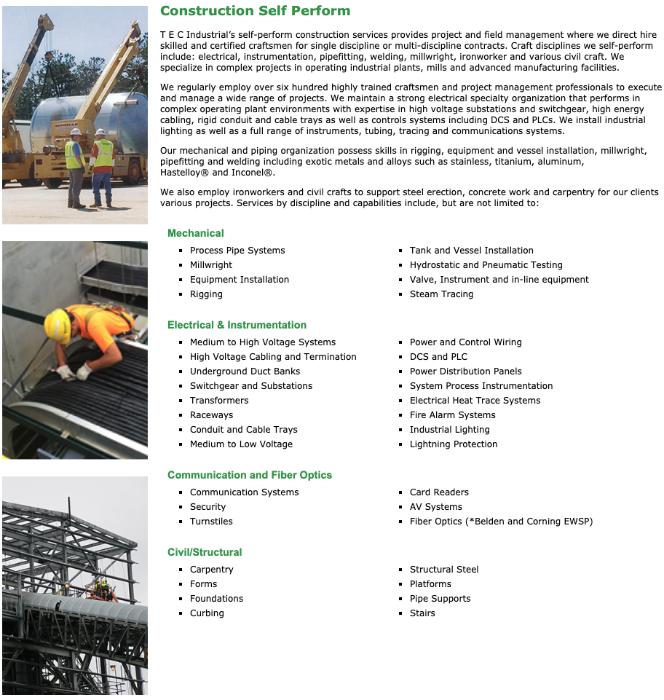 TEC Industrial Mission, Benefits, and Work Culture