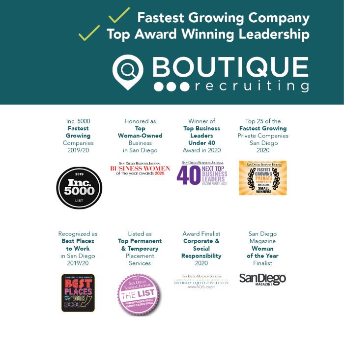 Boutique Recruiting Mission, Benefits, and Work Culture