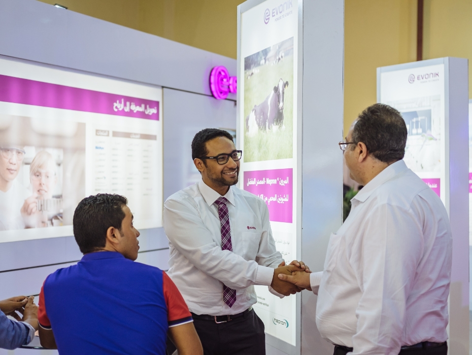 Evonik team in an exhibition in Cairo
