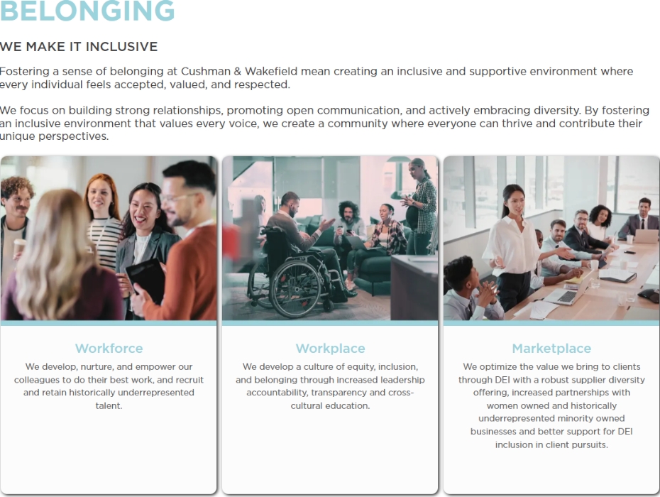 Cushman & Wakefield Mission, Benefits, and Work Culture