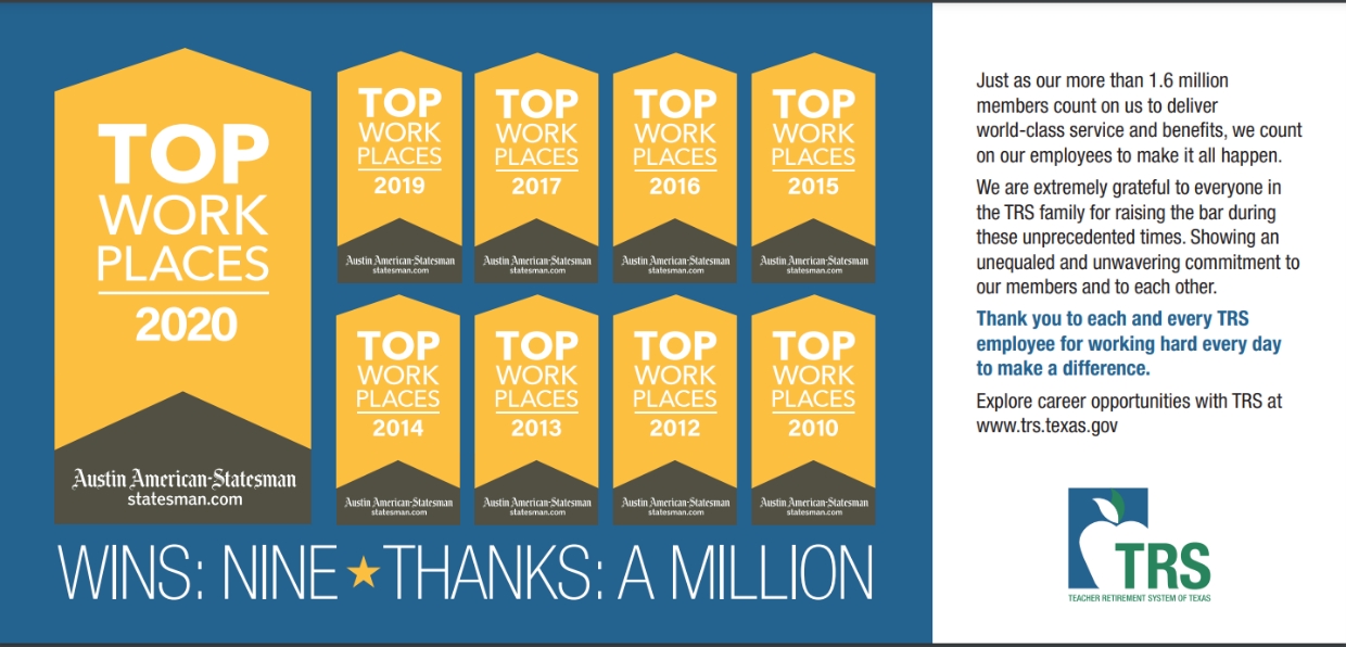 Teacher Retirement System of Texas Mission, Benefits, and Work Culture