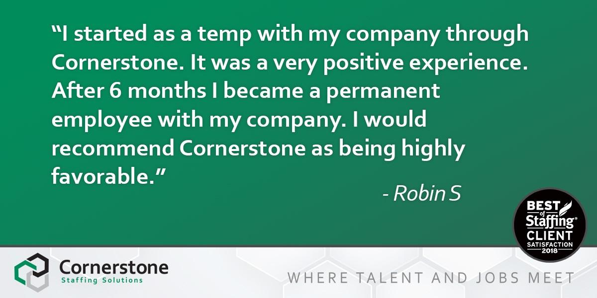 Cornerstone Staffing Solutions, Inc. Mission, Benefits, and Work