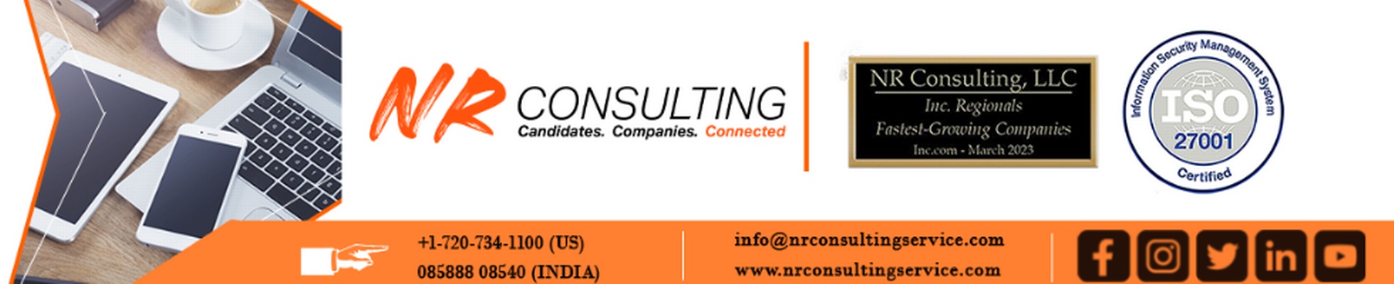 Company banner showing Visual Corporation branding