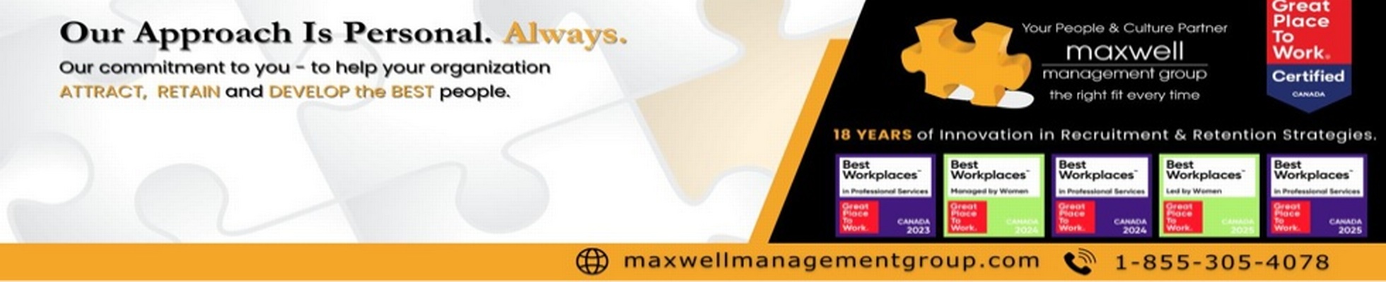 Company banner showing Visual Corporation branding