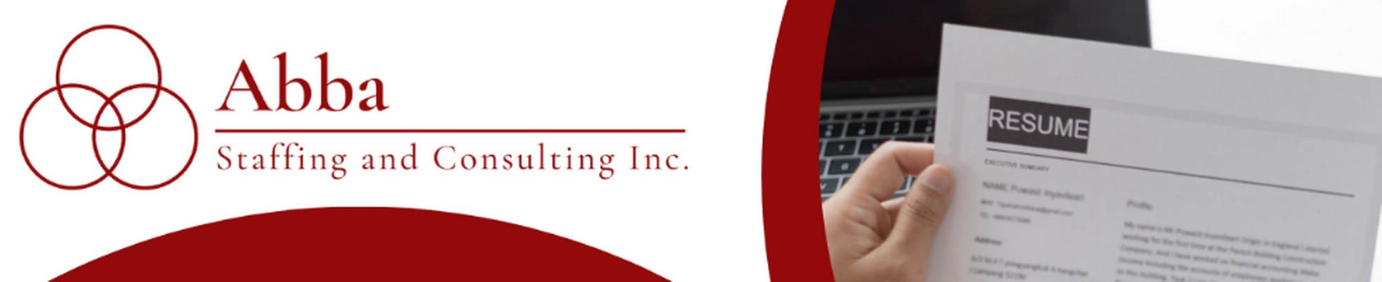 Company banner showing Visual Corporation branding