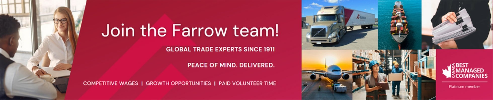 Company banner showing Visual Corporation branding
