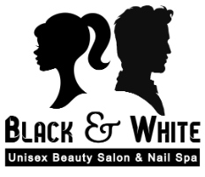 Black And White Unisex Beauty Salon Nail Spa Hair Stylist