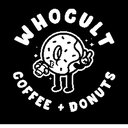 Whocult coffee + donuts company logo