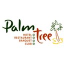 Palm tree hotel and restaurant company logo