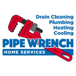 Pipe Wrench Plumbing, Heating & Cooling Logo